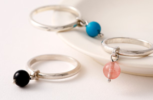 ゆれる★天然石リング