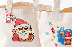 プラバンタグ付き♪イラストトートバッグ