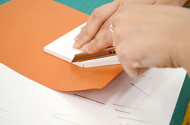 スペースデザイン科「建築模型の制作体験」の制作風景