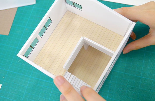 スペースデザイン科「建築模型の制作体験」の完成した建築模型