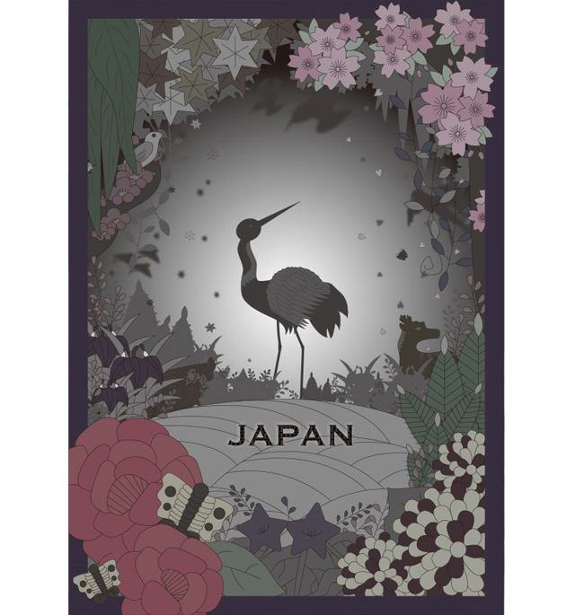 【進級制作】ビジュアルデザイン科 1年 「日本」をテーマにしたポスター 大森陽菜