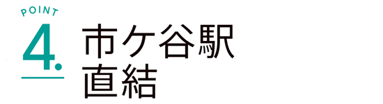 04.市ヶ谷駅直結　通学が楽な好立地！