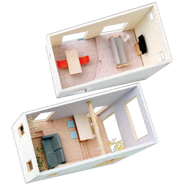 ●授業名：インテリアデザインA ●課題名：リピング・ダイニング計画