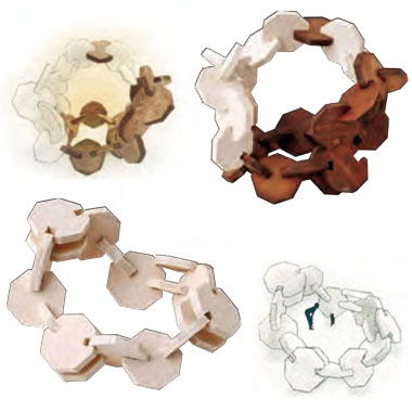 ●授業名：立体造形 ●課題名：ユニットによる構成